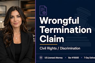 draft your wrongful termination civil rights claim as a US attorney