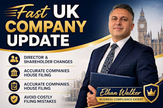 file director or shareholder changes with UK companies house fast