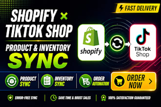 connect shopify to tiktok shop, sync products, inventory and orders sync