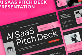 design saas ai startup pitch deck, investor fundraising powerpoint presentation