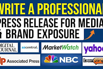 write a professional press release for media and brand exposure