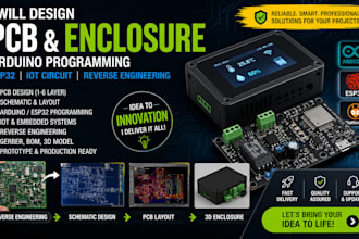 design pcb, enclosure, arduino programming esp32 iot circuit reverse engineering