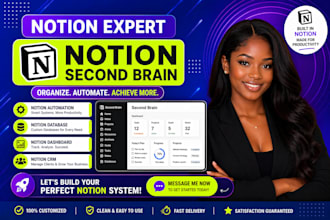 build your notion second brain notion crm adhd notion dashboard notion database