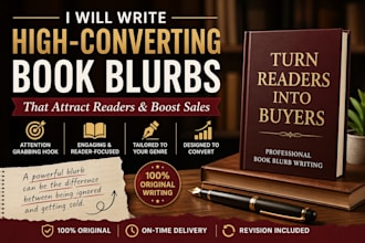 craft a high converting ebook blurb, description, and amazon book description