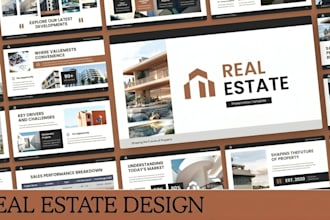 design urgent real estate investor pitch deck, luxury property presentation