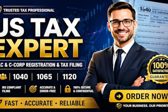 file US tax returns for corp and llc 1040, 1120, 1065, c corp, llc registration