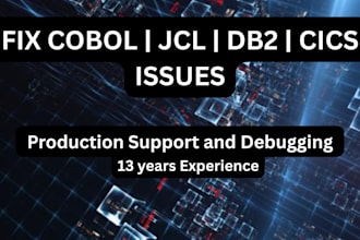 fix cobol,db2,jcl production issues and provide root cause analysis