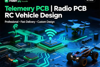 create custom telemetry pcb, drone, radio pcb and rc vehicle control boards