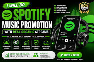 do spotify music promotion with real organic streams