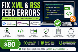 fix XML and RSS feed errors