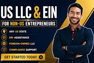 register a US llc and obtain an ein for non US entrepreneurs