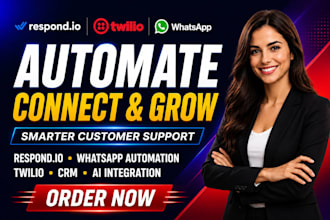 setup whatsapp ai chatbot, respond io, twilio, CRM integration, API automation