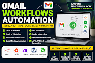 build email workflows automation with n8n zapier make wordpress whatsapp API