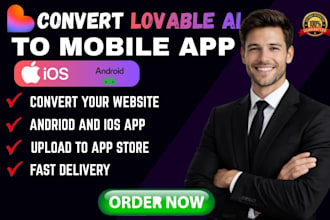 convert your lovable web site to android and ios supabase app, website bug fix