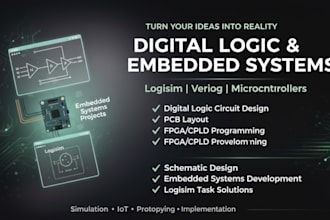 solve digital logic circuit design logisim tasks and embedded systems projects