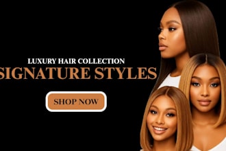design hair extention shopify store, wig, website hair extention beauty store