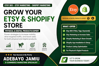 do esty SEO, esty marketing, and shopify marketing to grow your product