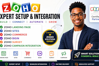 setup zoho landing page zoho sites zoho commerce zoho bigin zoho survey campaign