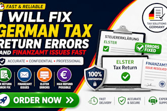 fix german tax return error and finanzamt issues fast for late filers fine cases
