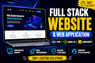create custom website, dashboard, or web app full stack dev