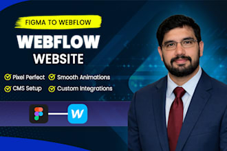 convert figma to webflow website with animations and cms