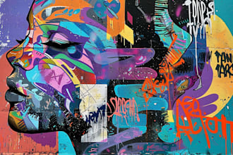 do abstract art, graffiti, illustration, and expressionism