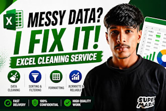 excel data formating and cleaning with dashboard