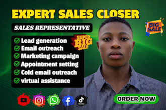be your high ticket sales closer, b2b sales rep, and appointment setter