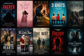 design cinematic movie poster film poster blockbuster hollywood style artwork