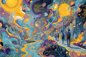 stunning illustration psychedelic, lifestyle, surrealism