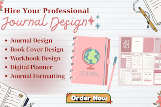 journal design digital planner KDP journal journal formatting