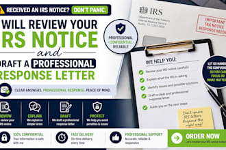 review your irs notice and draft a professional response letter