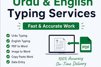 typing services for urdu and english documents