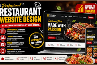 build a modern restaurant website with online menu, ordering system