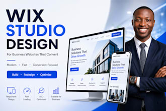 wix studio website design, responsive business website, wix studio redesign