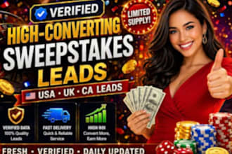 elderly p c h leads, sweeps takes leads, bank leads, USA, UK or any niche