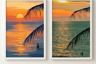 turn your travel photo into a retro illustration
