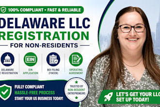 do delaware llc registration, ein, boi and operating agreement for non resident