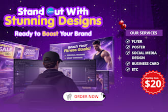 design professional posters, flyers and feeds