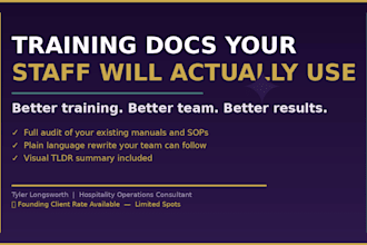 audit and rewrite your restaurant training manual