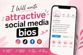 write attractive and professional social media bios that convert