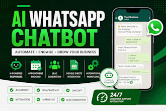 build ai whatsapp chatbot with automation booking system API integration