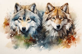 draw animals in realistic style using watercolor