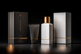 design premium cosmetic packaging and label