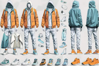 do fashion clothing design technical mockup