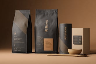 create coffee label and packaging design