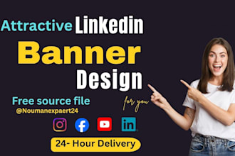 design linkedin banner, covers and more
