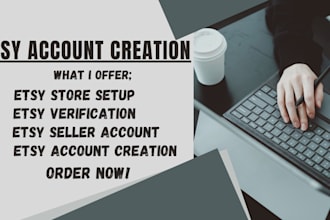 create a fully verified etsy seller account for any country with bank setup