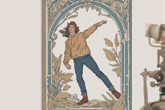 illustrate a vintage art nouveau book cover