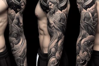 create a tattoo design of tattoo sleeve